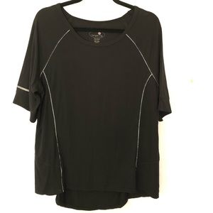 Black Short Sleeve Top w/ Reflective Details